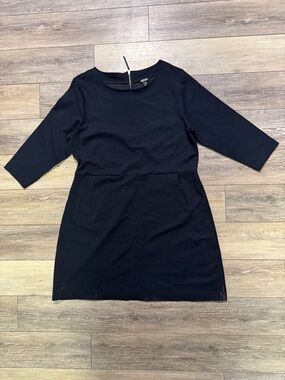 Buffalo David Bitton Navy Pinstripe Dress